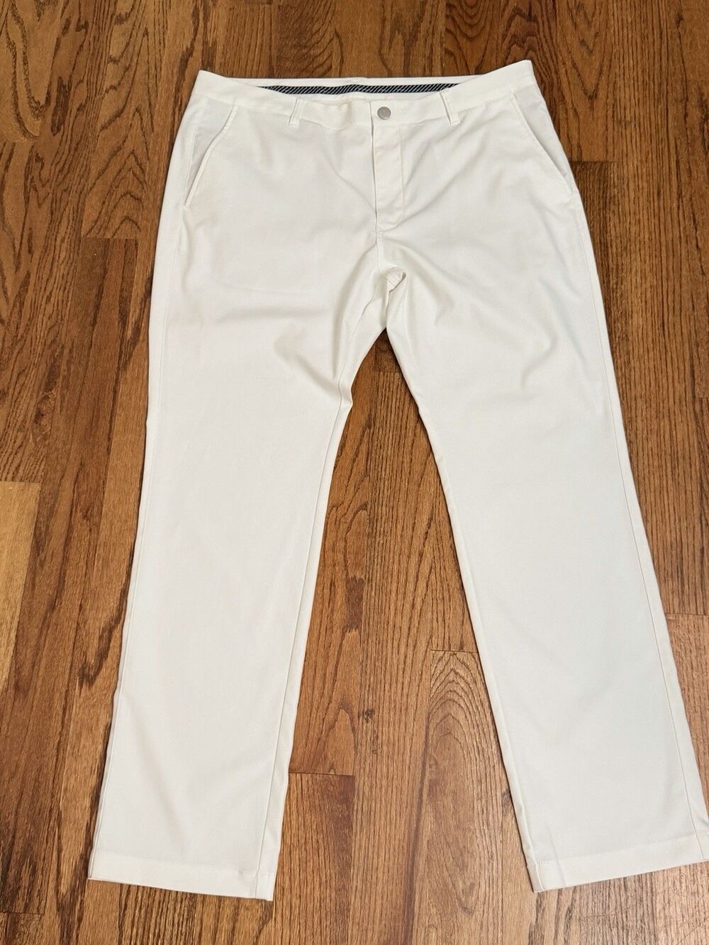 Bonobos Golf Straight Fit Flat Front Performance Pants White 38 / 32 Slim